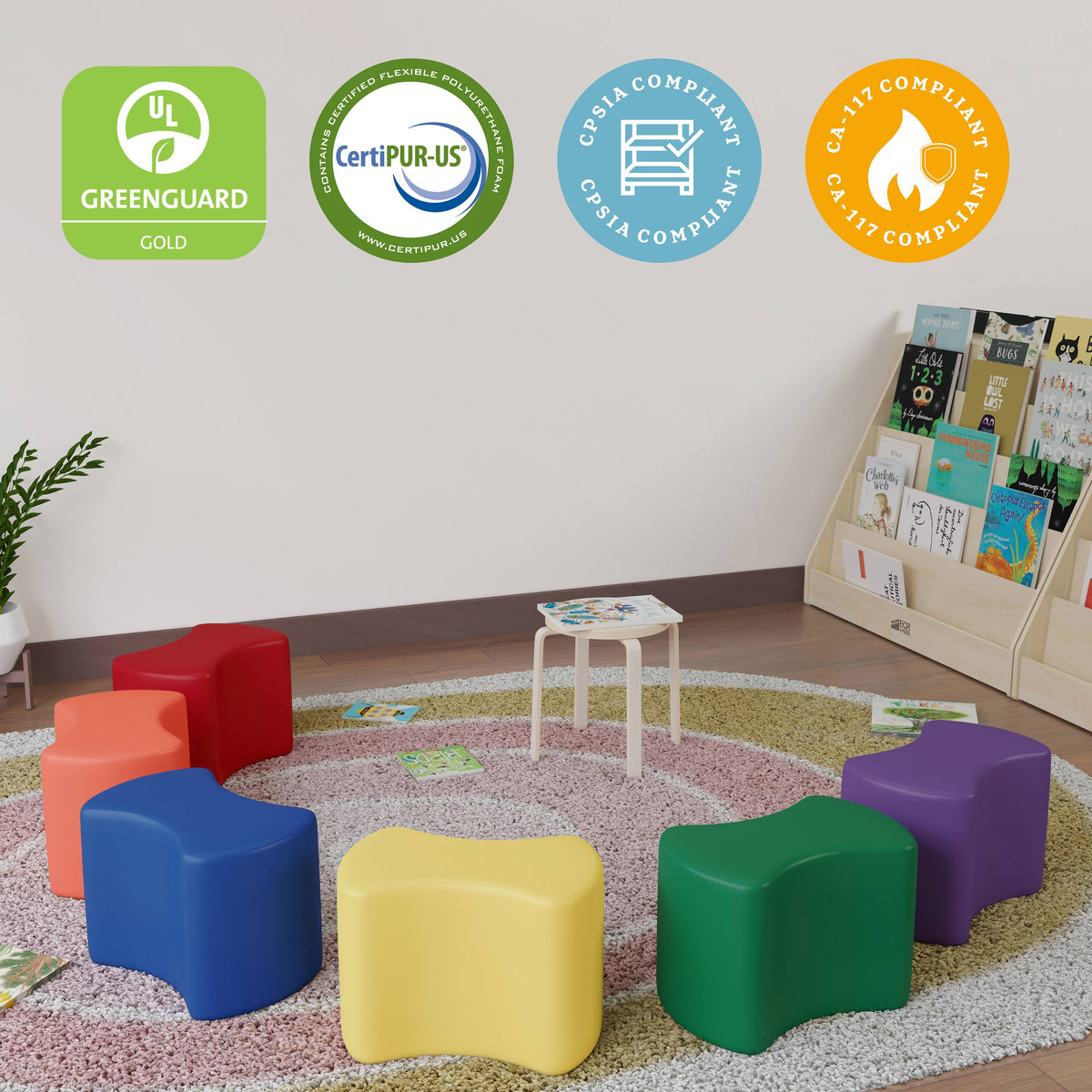 6-Piece Modular Stool Set V6075