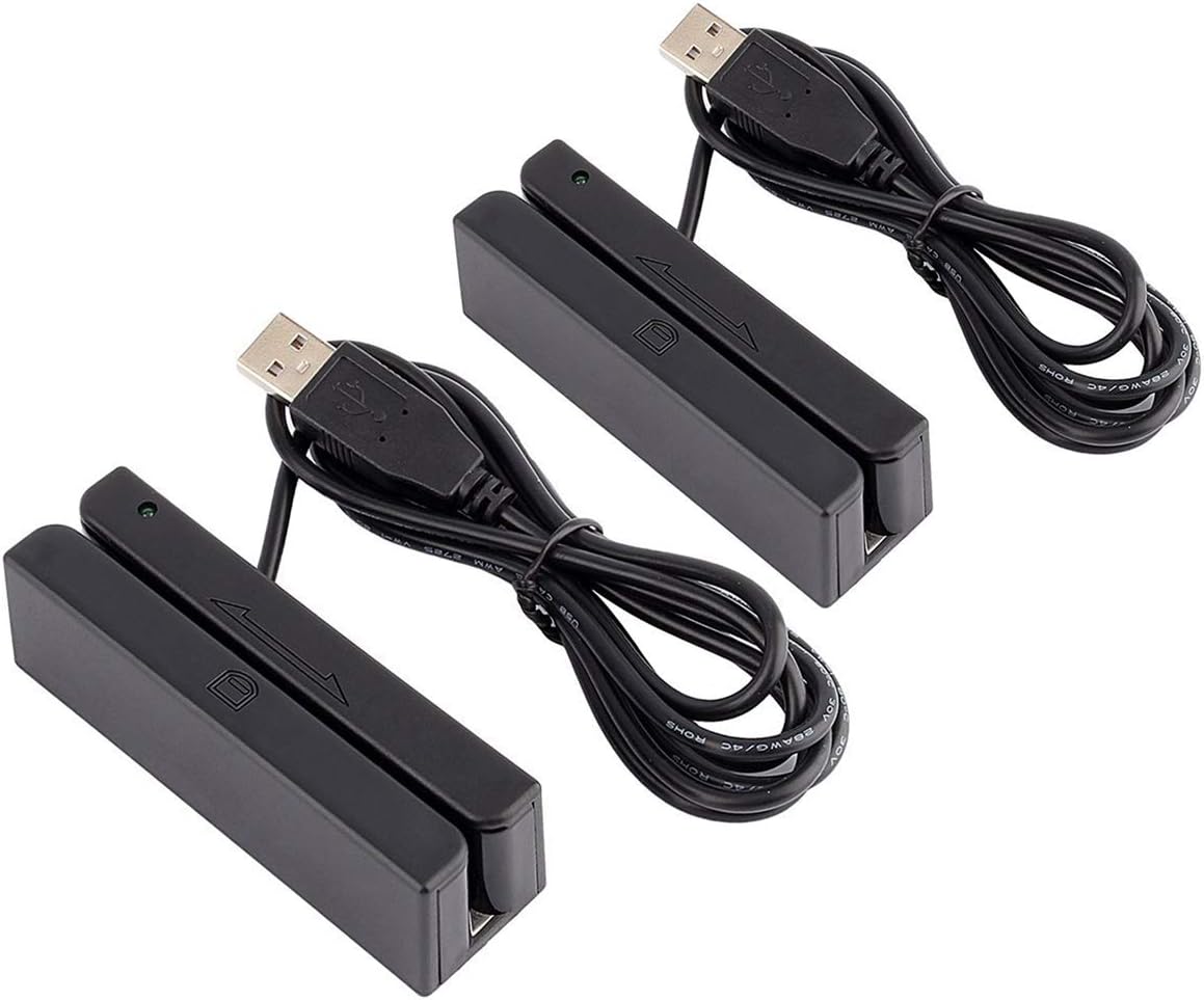 USB Credit Card Reader Magnetic Stripe Card Readers (Pack of 2) P6344
