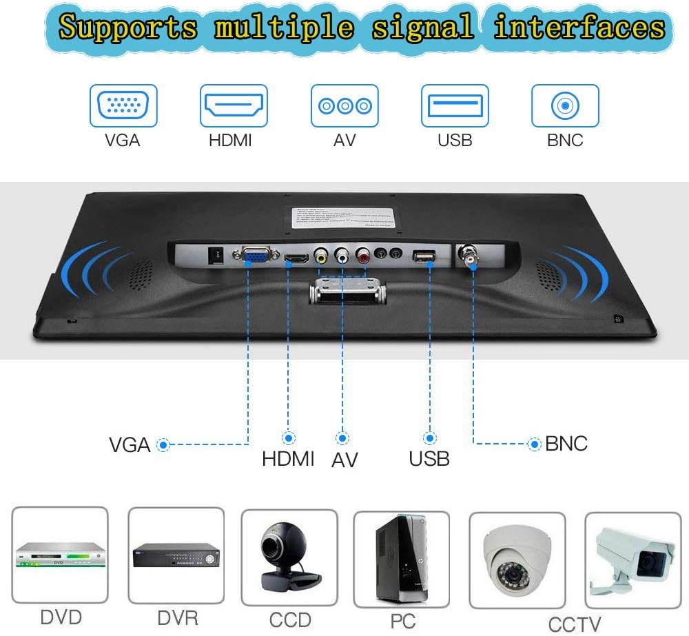 1024x768 HD CCTV Monitor with Built-in Speaker Q26638