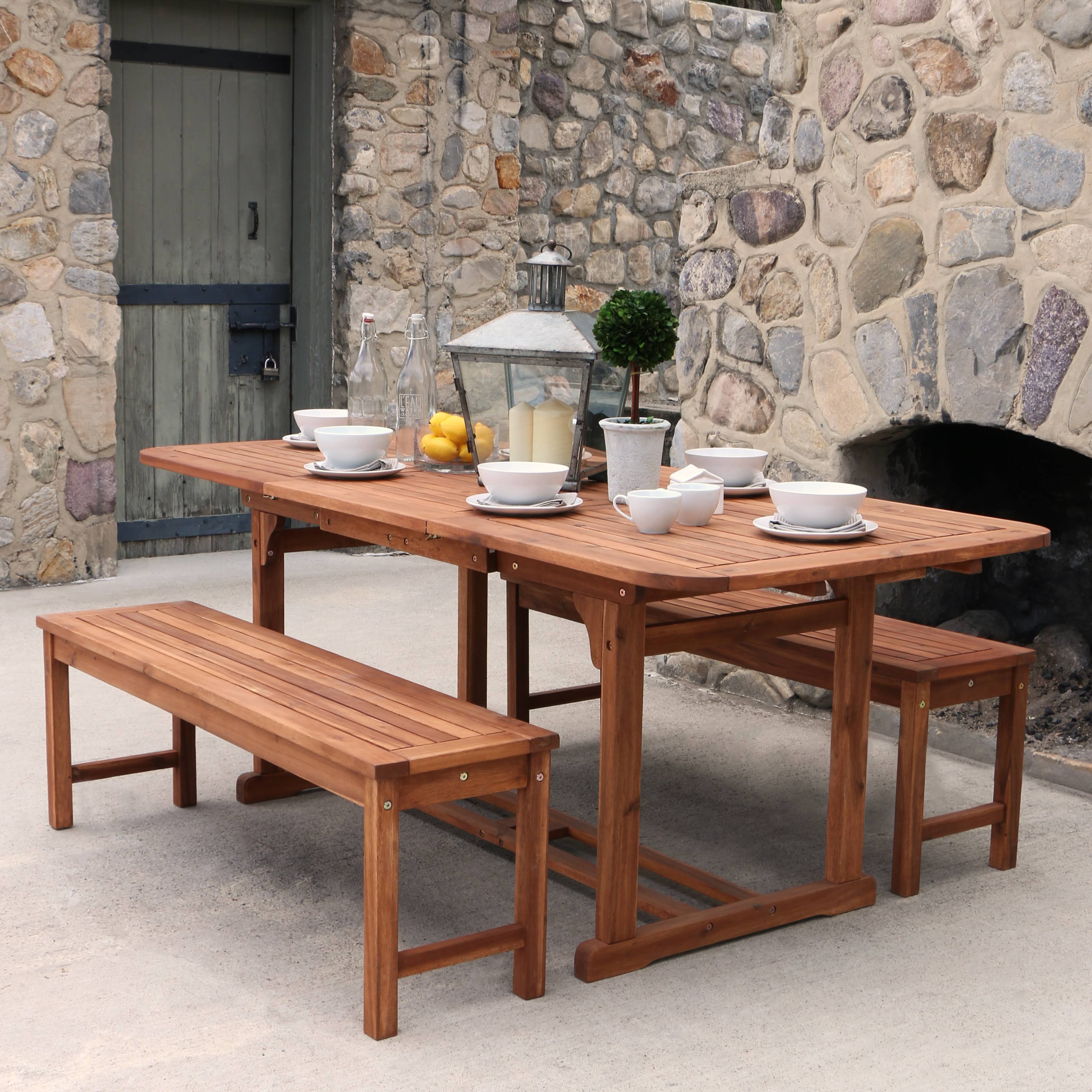 3-Piece Acacia Patio Dining Set X91176