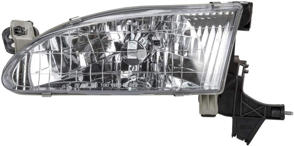 Headlight Assembly for Toyota Corolla 1998 1999 2000 Driver Side with Bulbs Pack of 2 B9668