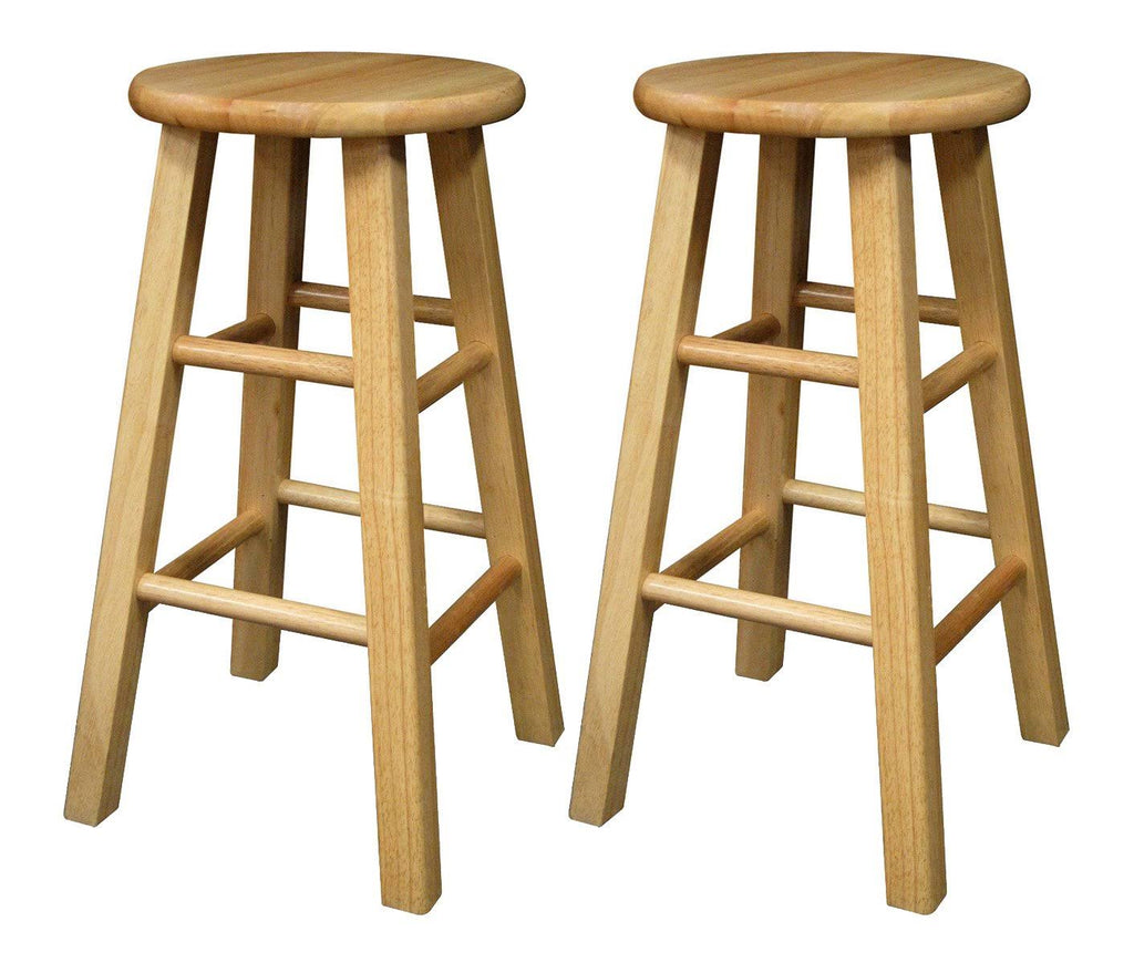 Antique Walnut 2pc Bar Stool Set I140