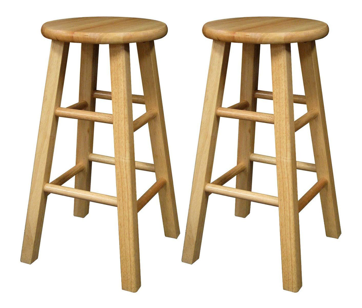 Antique Walnut 2pc Bar Stool Set I140