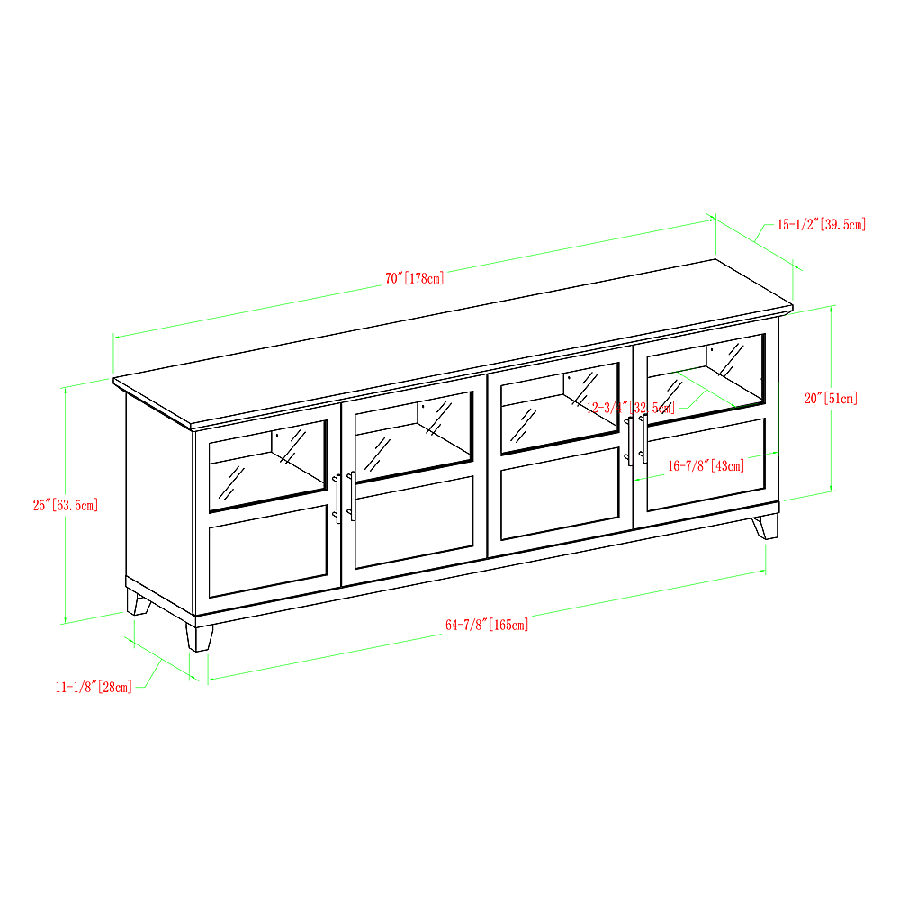 Dark Walnut TV Cabinet L32554