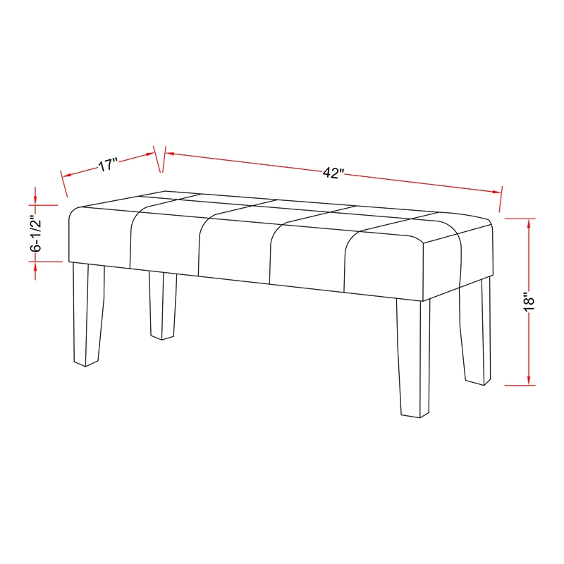 Blue Fabric Bench H7846