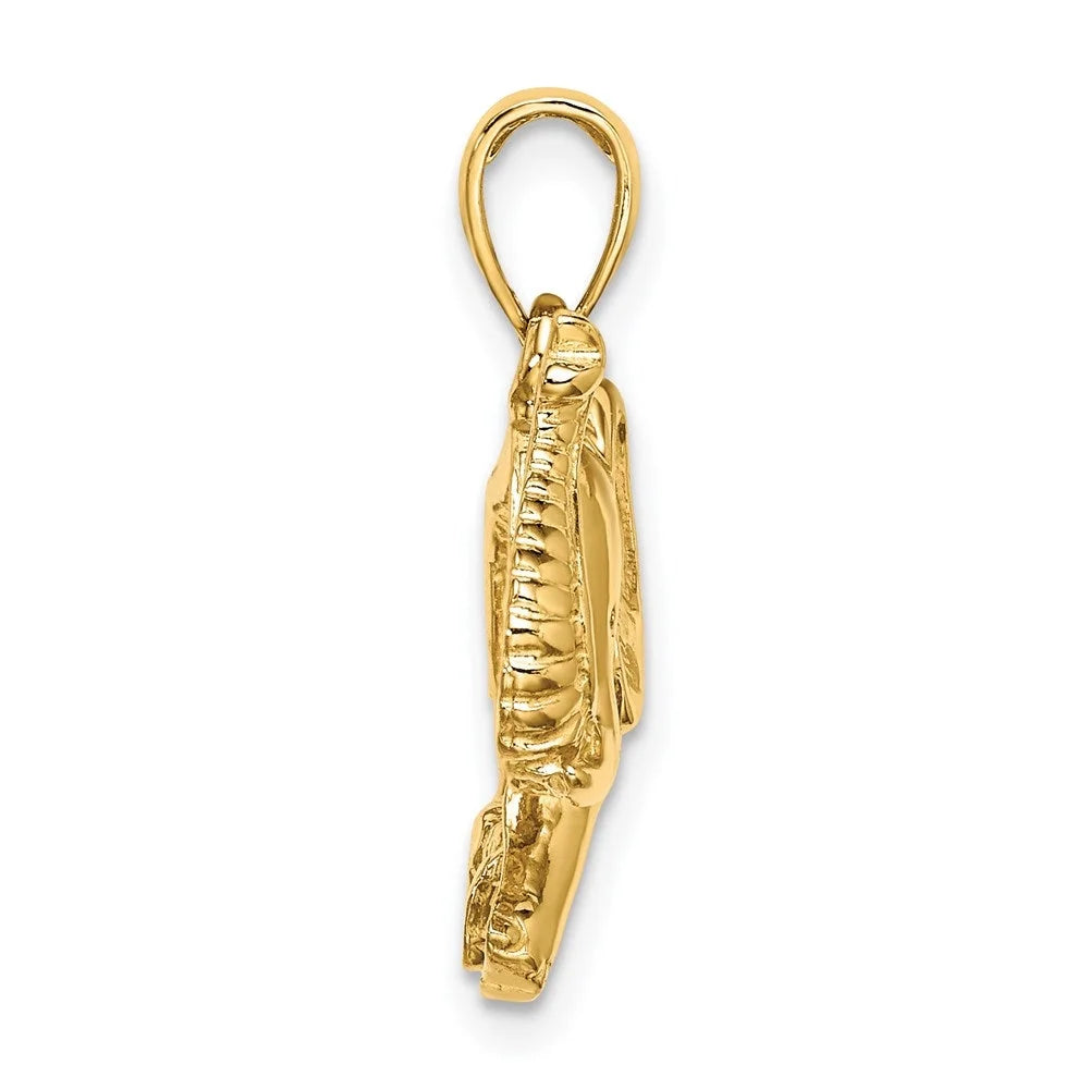 14k Gold Elephant Running Charm G70583