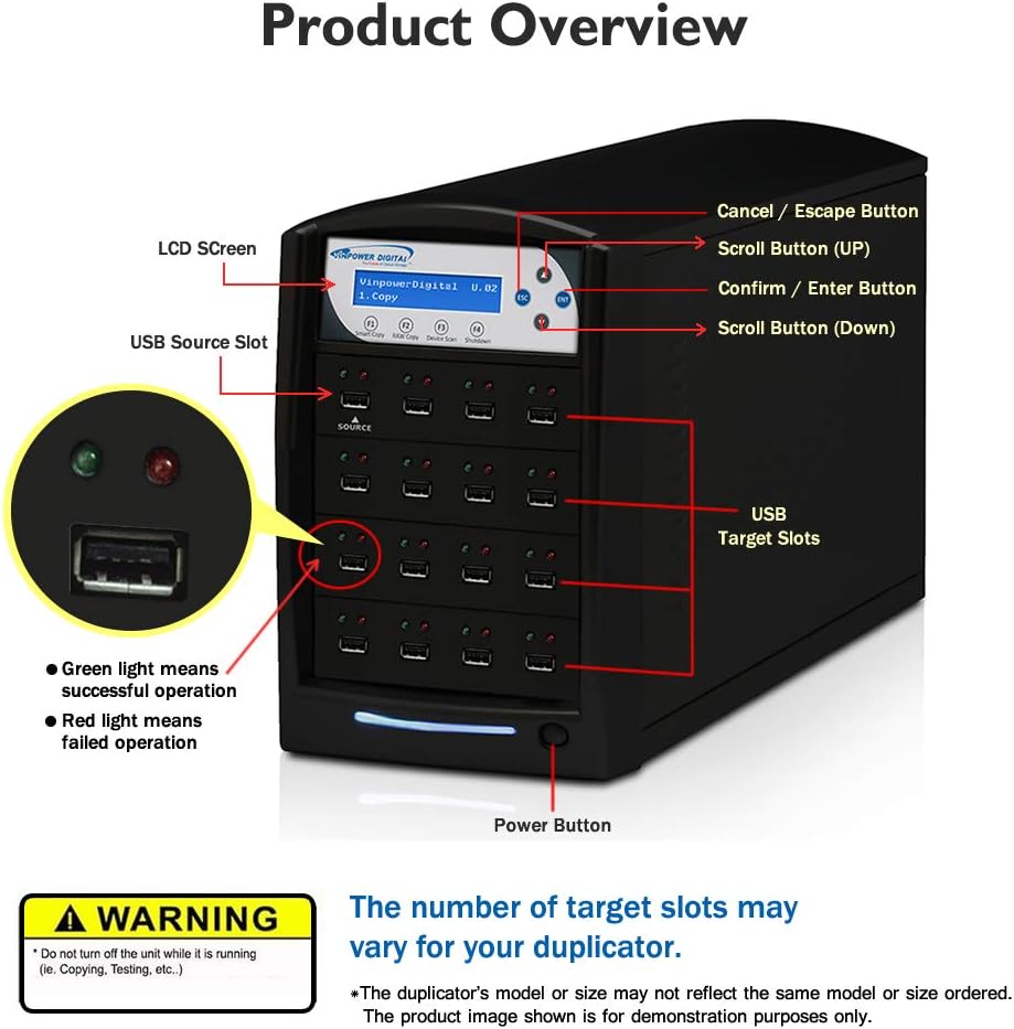 USB Flash Drive Duplicator with 7 Targets C485