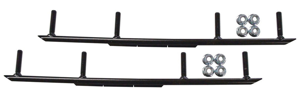 White XT Snowmobile Skis with 10" Round Bars Complete Kit S37503