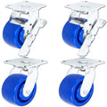 4 inch x 2 inch Stainless Steel Caster Set of 4 with Locking Brakes F162