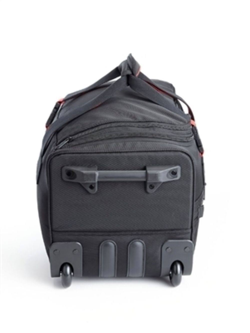 Black/Red Expandable Carry-On Trolley Duffel G592082