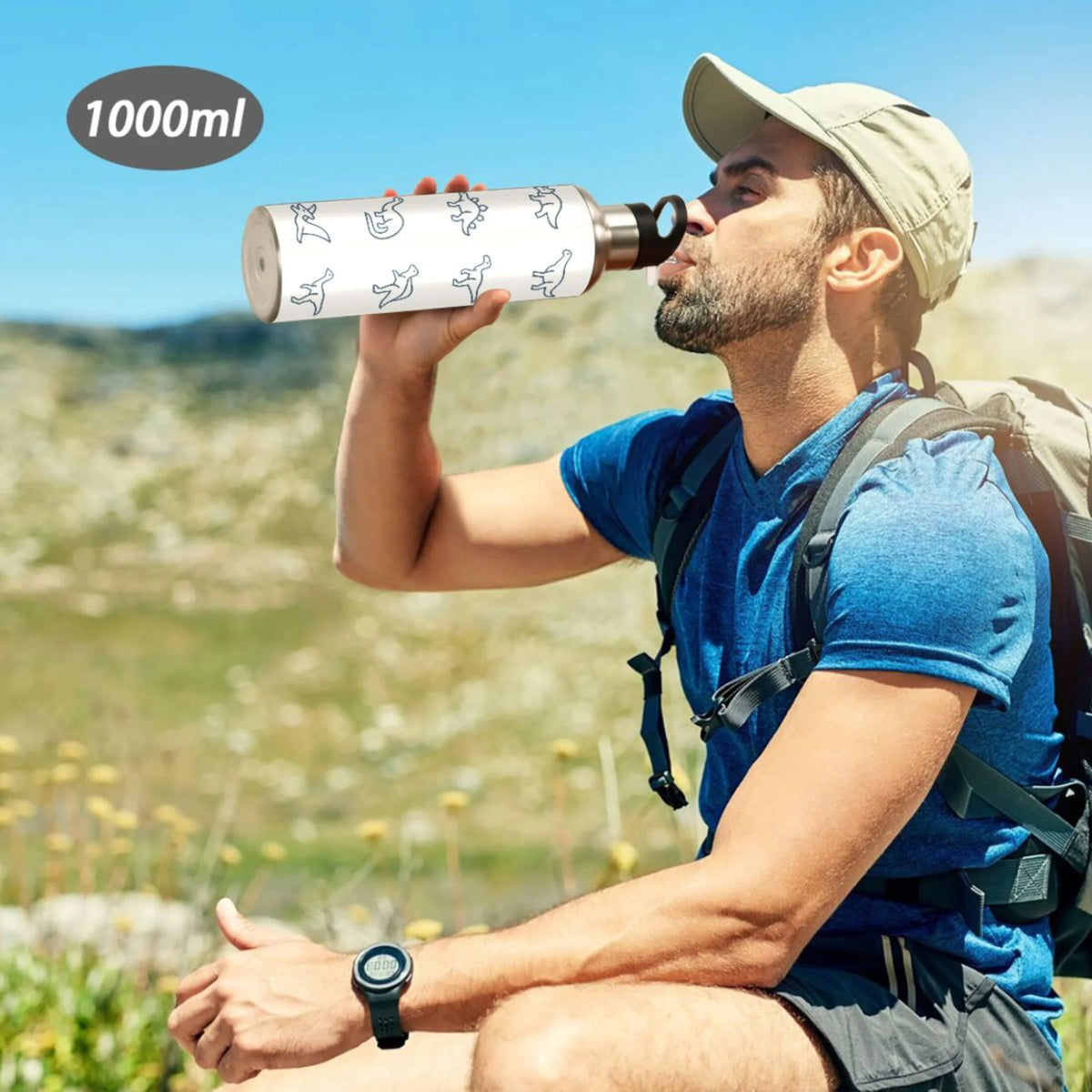 Stainless Steel Water Bottle with Straw Lid Vacuum Insulated Leak Proof Flask 20 OZ I772