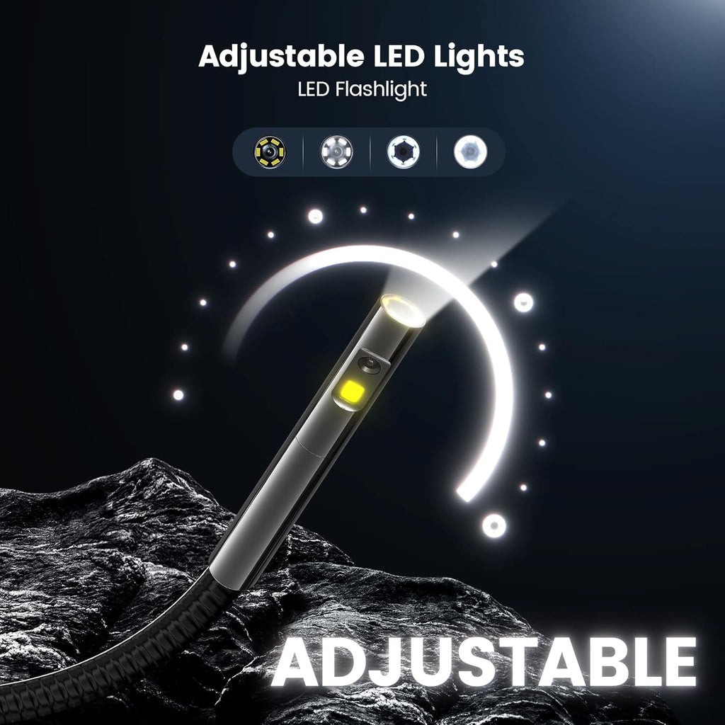 5.5mm 1080P HD Dual Lens Borescope Inspection Camera with Lights P52968