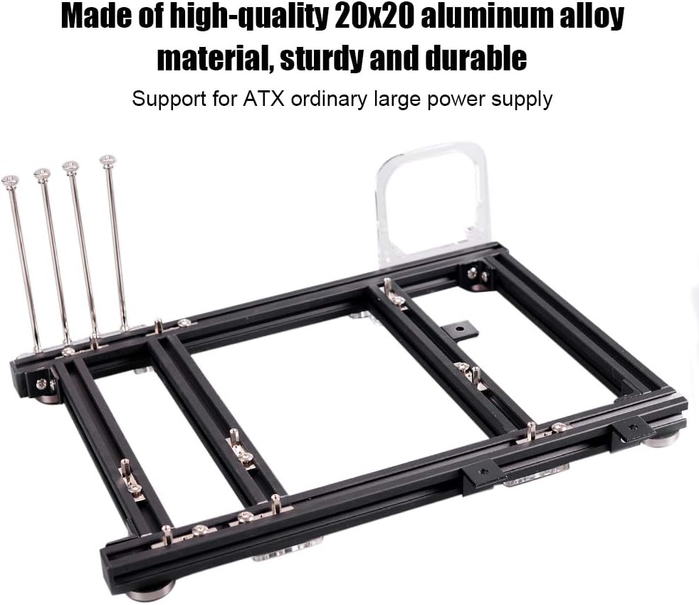 Black Aluminum Open Air PC Test Bench Pack of 2 T219271