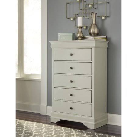 White 5 Drawer Chest B527