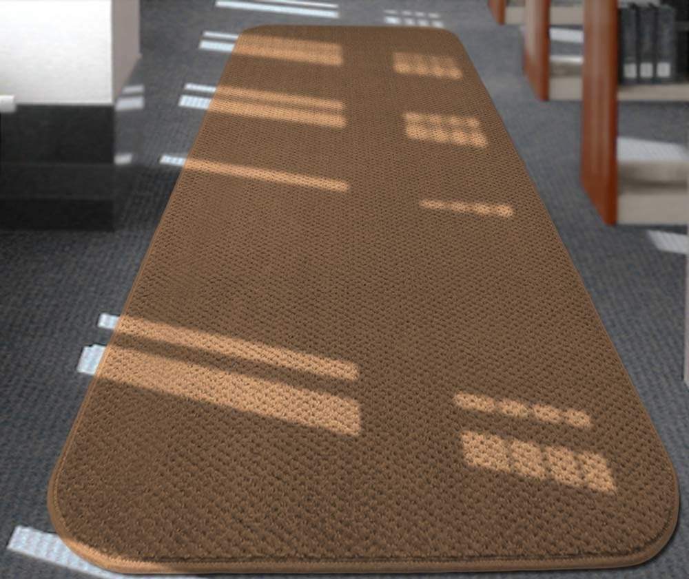Toffee Brown Skid-Resistant Carpet Runner 8 Feet X 36 Inches P860723