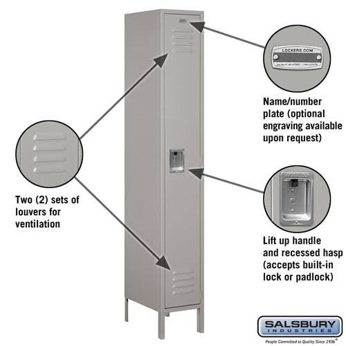 18x22 Wide Single Tier Metal Locker S2392