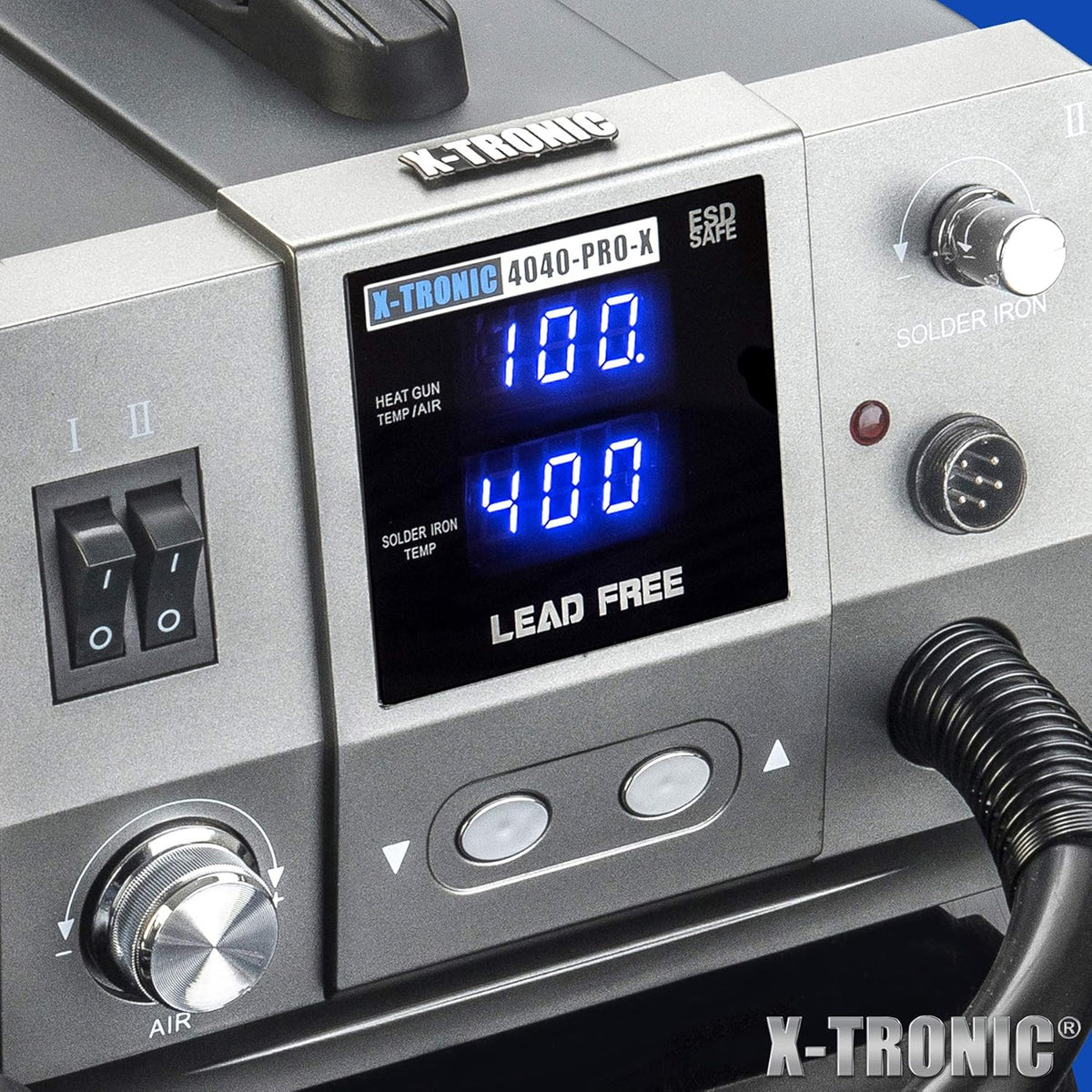 775 Watt Hot Air Rework & Soldering Iron Station with Digital Temp Controls Q49053
