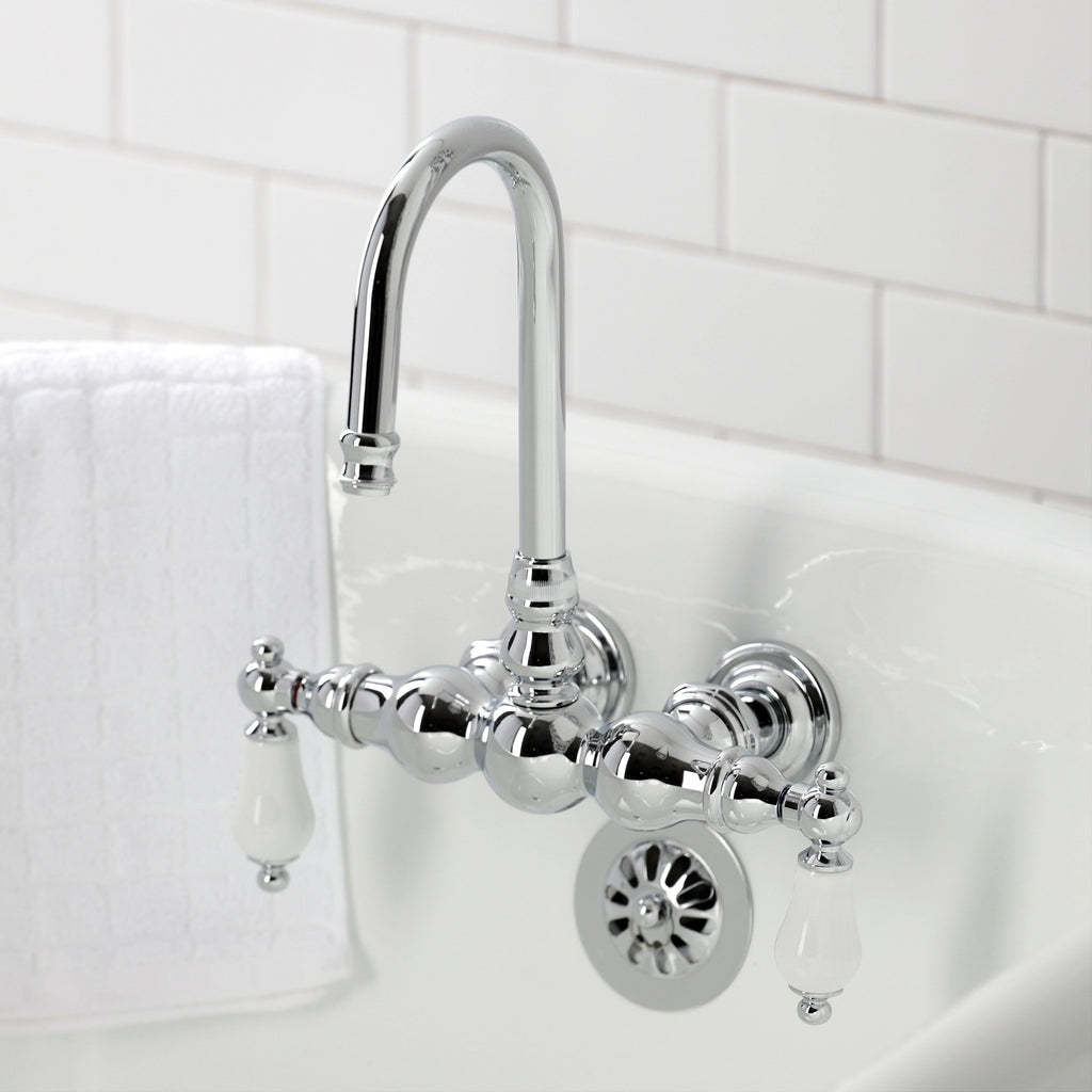 Vintage Tub Wall Mount Clawfoot Tub Faucet, Oil Rubbed Bronze L99573