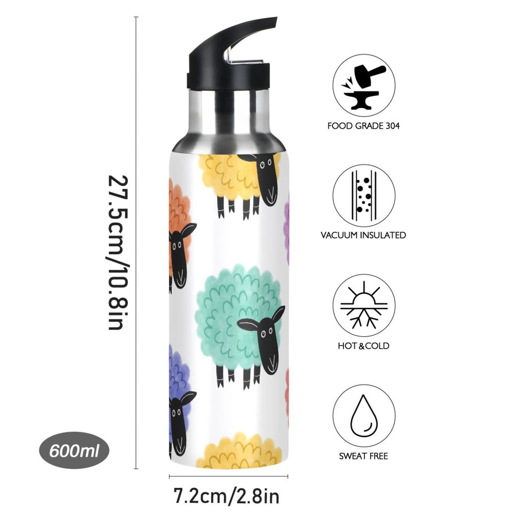 Stainless Steel Insulated Water Bottle with Straw Lid B79660