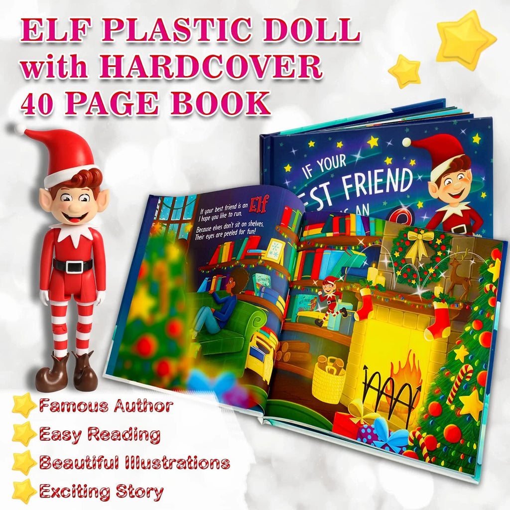 10in Elf Doll Toy with 40 Page Hardcover Book X31733