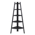 Black 5-Tier Corner Ladder Display Shelves T576475
