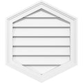 28x22W x 42x22H Vertical Peaked Surface Mount PVC Gable Vent 4/12 Pitch X315