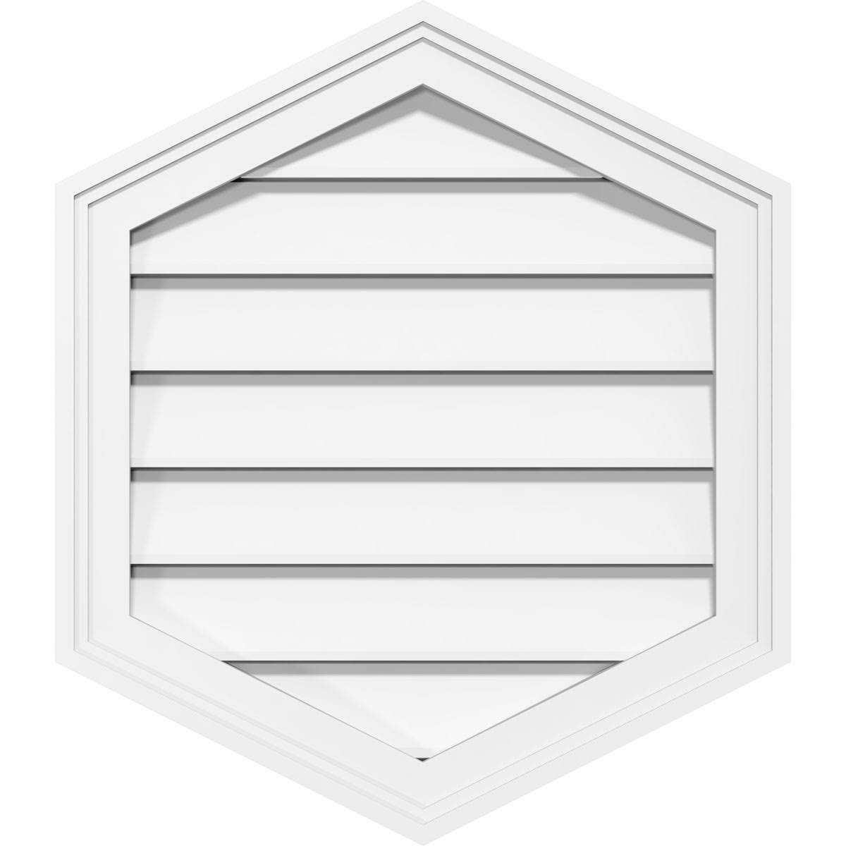 28x22W x 42x22H Vertical Peaked Surface Mount PVC Gable Vent 4/12 Pitch X315