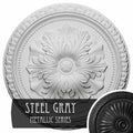 18 inch x 1 3/8 inch Hand-Painted Steel Gray Ceiling Medallion V43375