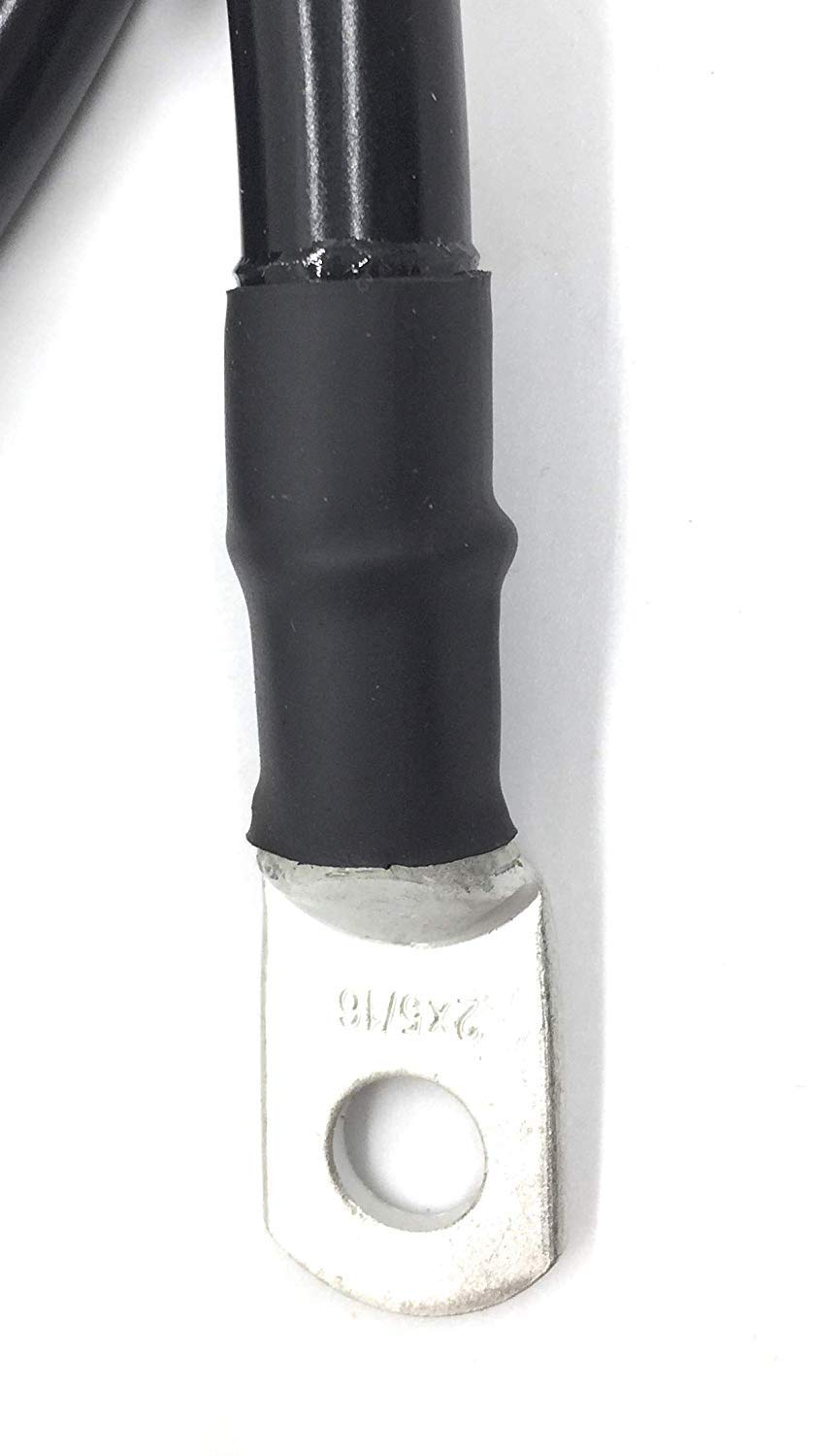 2 AWG Marine Grade Battery Cables with 3/8” Lugs Pack of 2 F6674