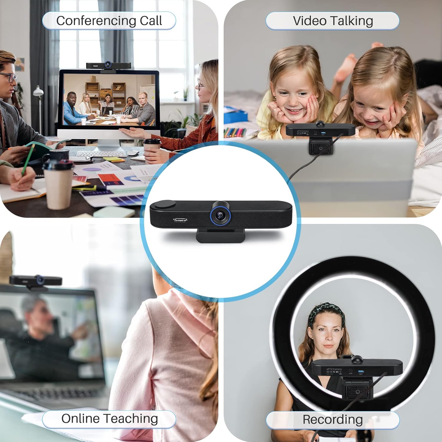 4K Ultra HD All-in-One ePTZ Webcam USB 3.0 with Expansion Microphone R8628