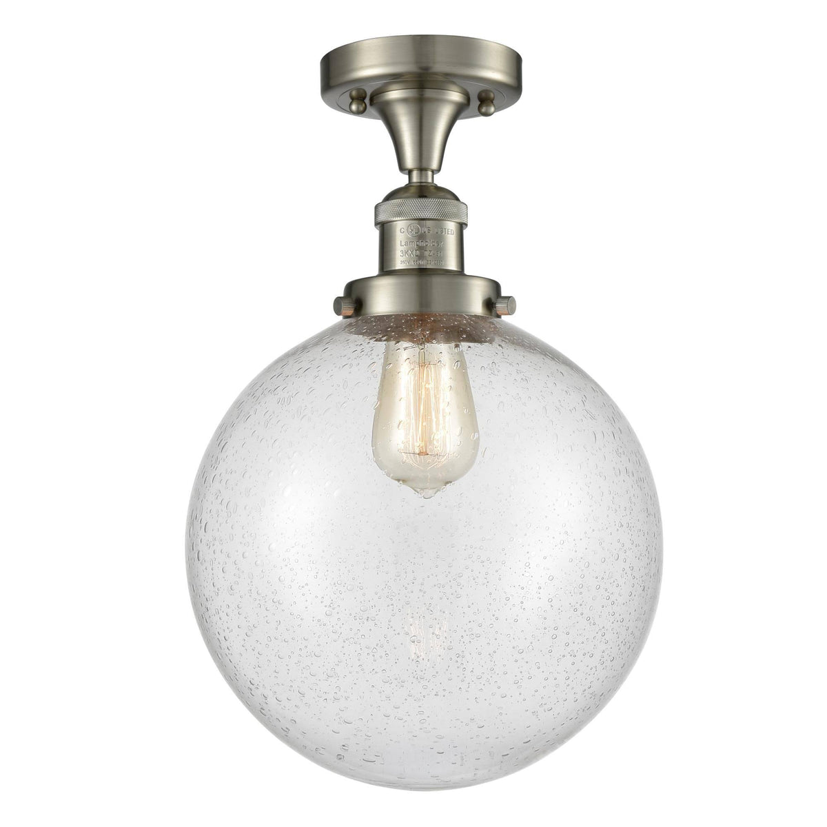 Brushed Satin Nickel Semi-Flush Mount Light M8193