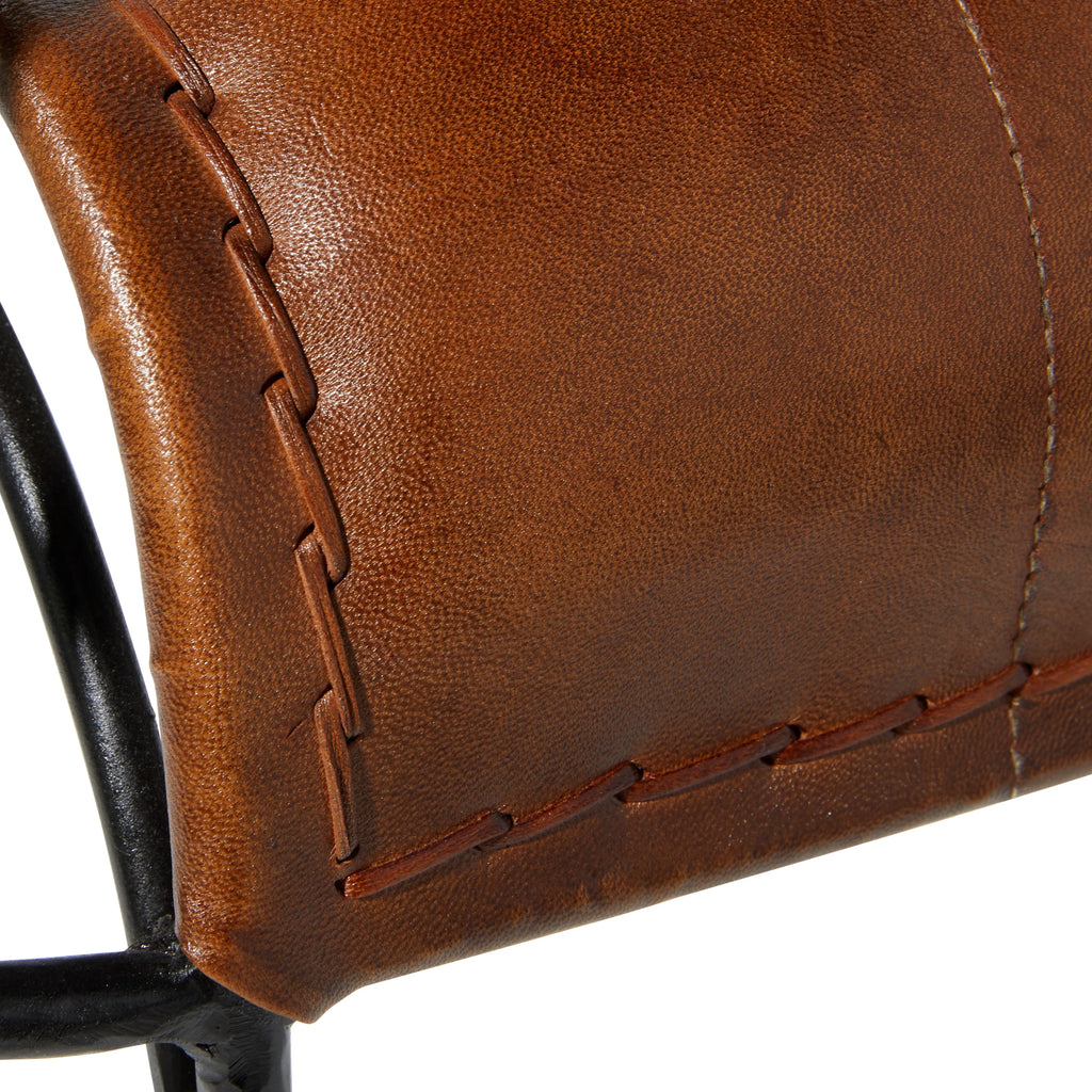 Brown Leather Accent Chair R10819