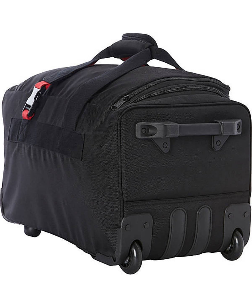 Black/Red Expandable Carry-On Trolley Duffel G592082