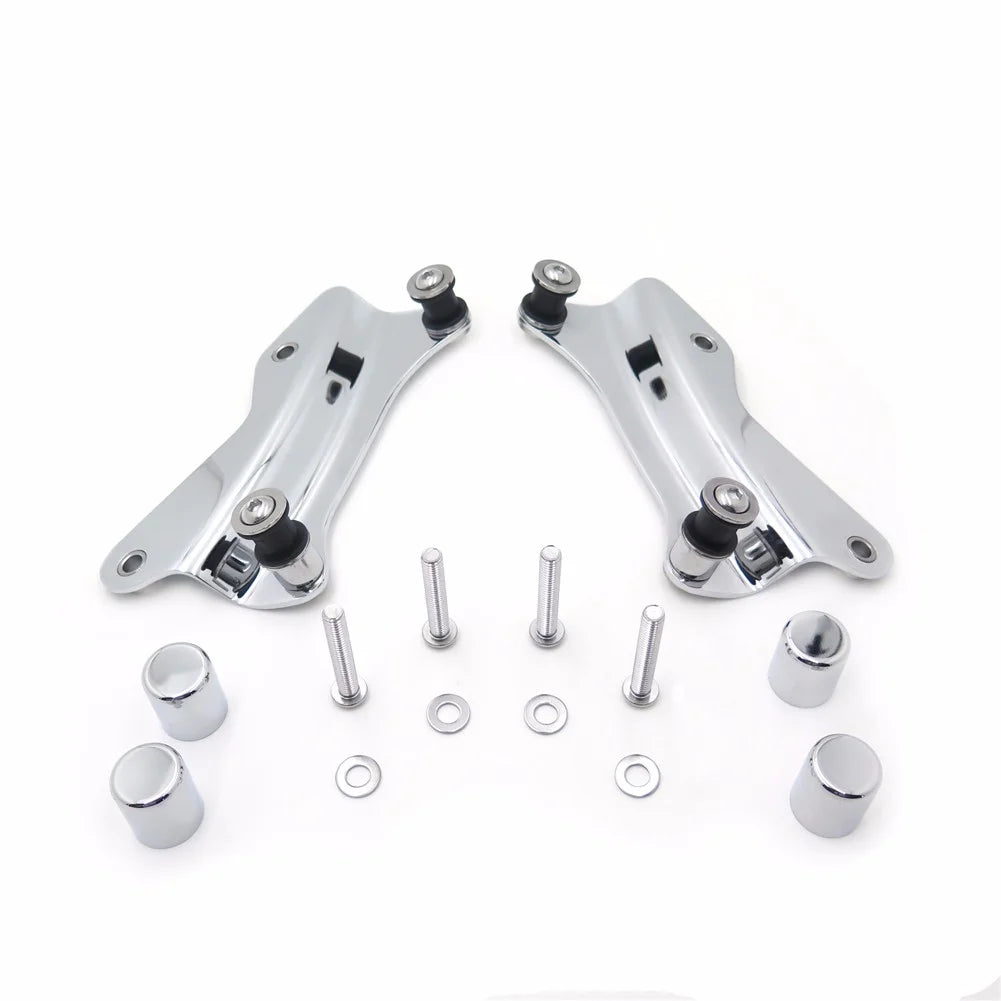 Chrome Motorcycle 4-point Docking Hardware Kit with Cover O73954