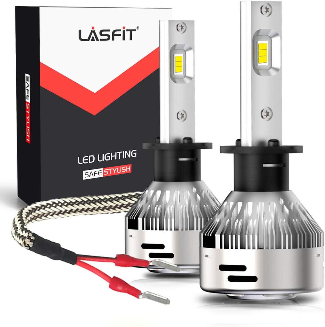 H1 LED Bulbs 60W 6000LM 6000K White Pack of 2 N40938