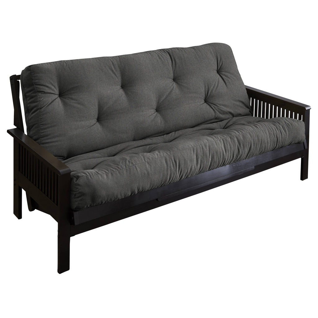 Charcoal Grey 8-Inch Gel Memory Foam Futon Mattress D177879