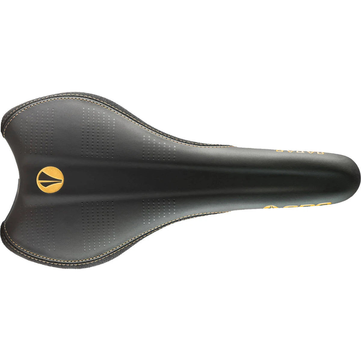 Black / Gold Rail Saddle Q39778