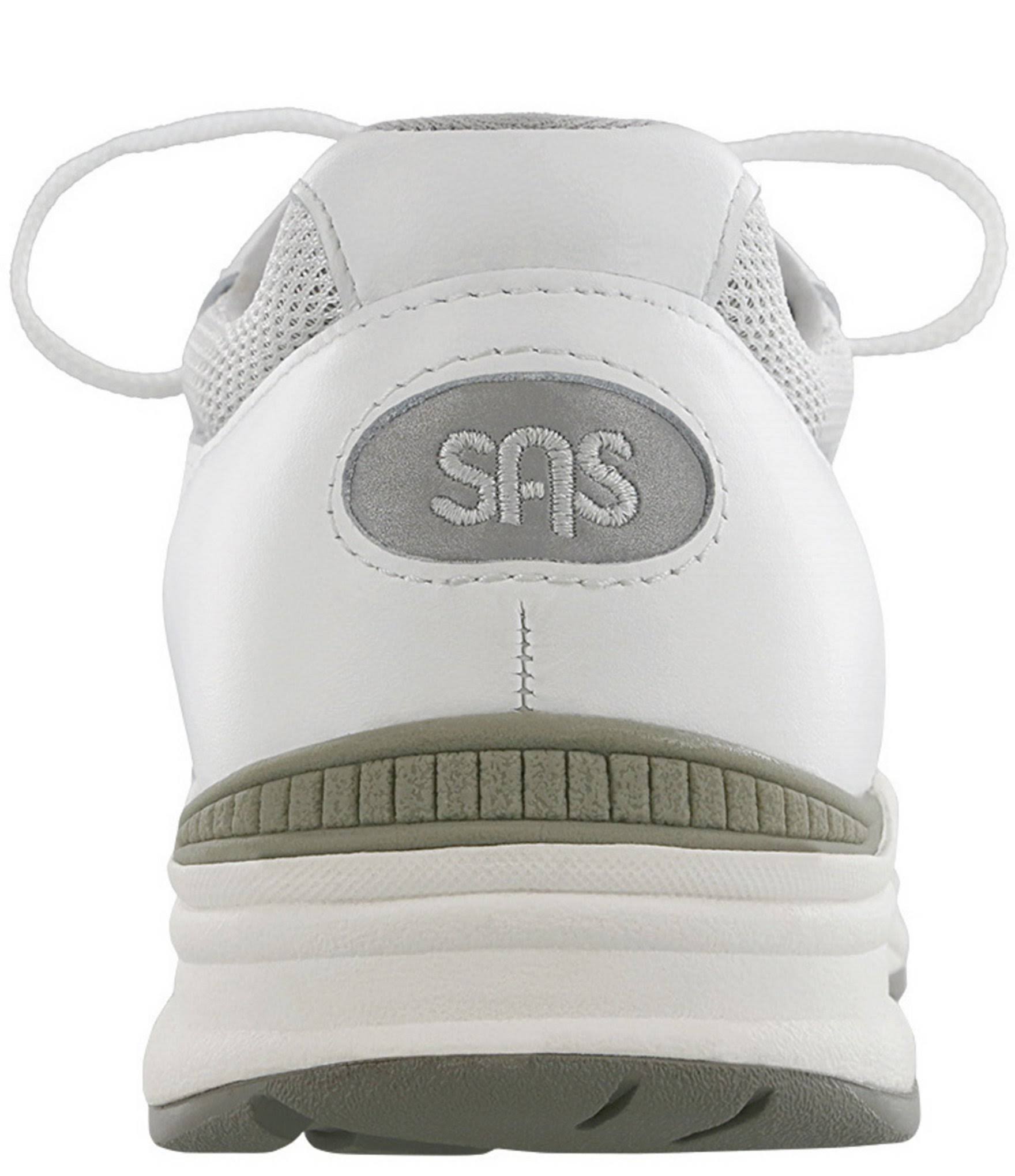 White 6 Wide Mesh Shoes I8925