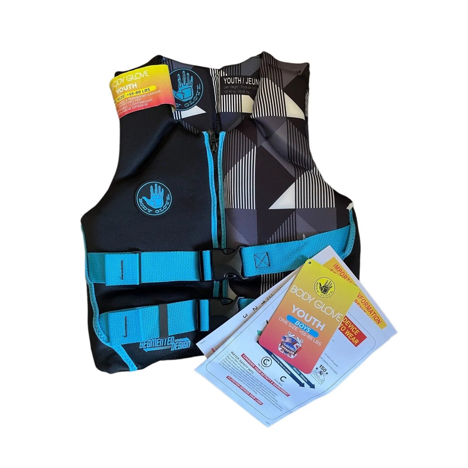 Gray Abstract Youth Life Jacket Y855753