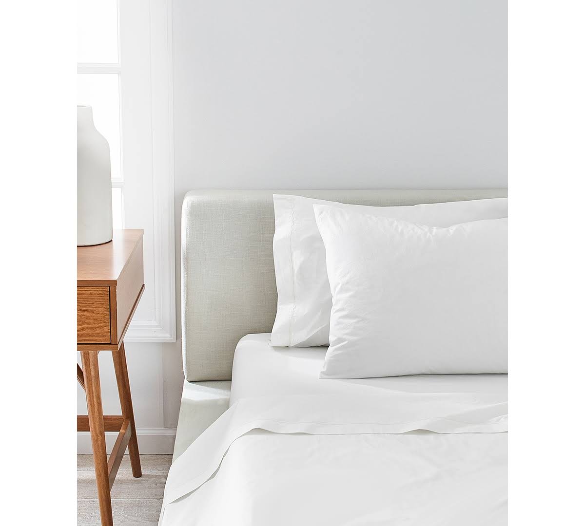 White Washed Percale California King Sheet Set Z6521