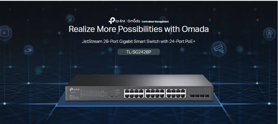 28-Port Gigabit Smart Switch with 24-Port PoE+ Q188