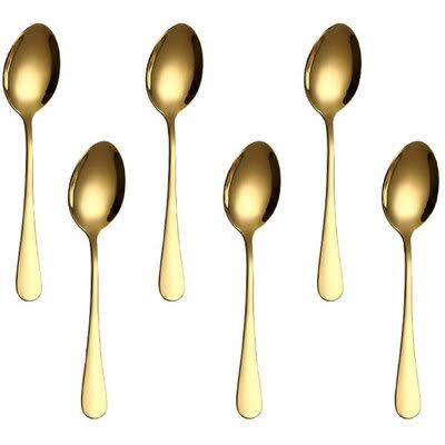 Gold Plated Stainless Steel Coffee Spoon F12119