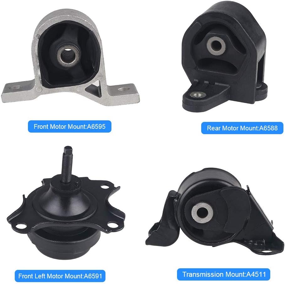 4Pcs Engine Motor Mount for Honda Civic 1.7L Automatic Trans 2001-2005 R1187