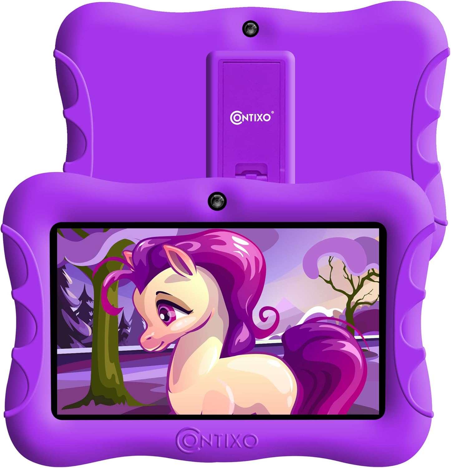 7-inch HD Toddler Tablet with Camera, Parental Control, 32GB, WiFi, Kid-Proof Case, DkBlue Pack of 2 T47762