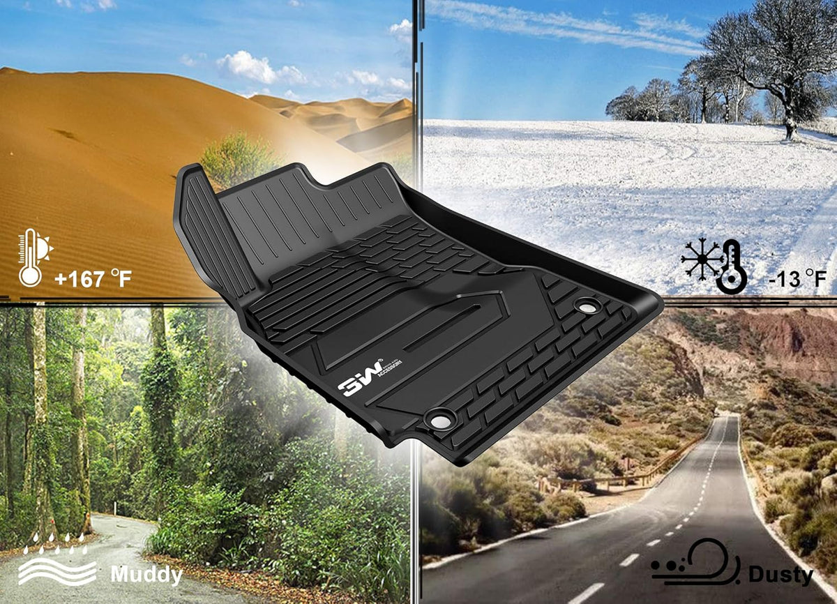 Black TPE All Weather Custom Fit Floor Liner Full Set S89204