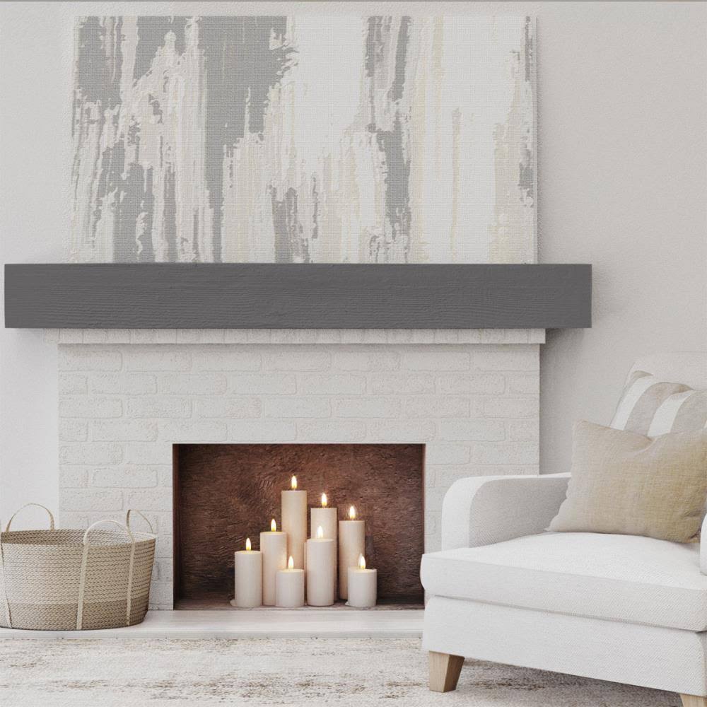 Rough Sawn Faux Wood Fireplace Mantel G411496
