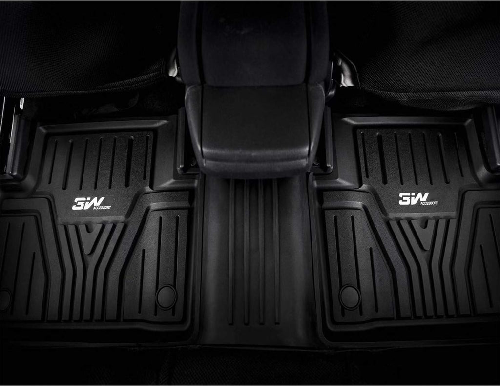 Black TPE All Weather Custom Fit Floor Liner Full Set Car Mats T7133