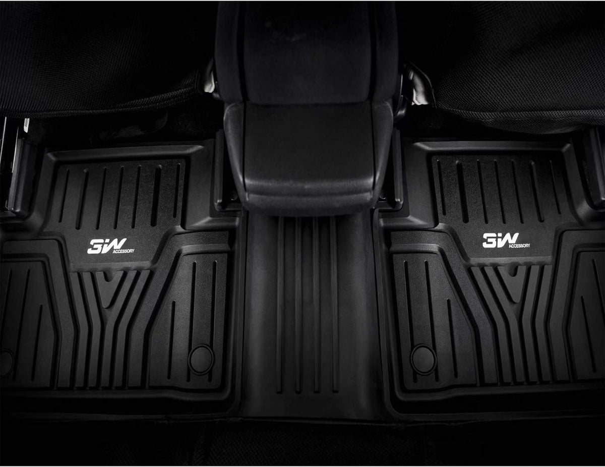 Black TPE All Weather Custom Fit Floor Liner Full Set Car Mats T7133