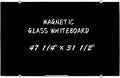 Blue Glass Dry Erase Board, 4’ x 3’, Wall Mounted, Frameless K45853