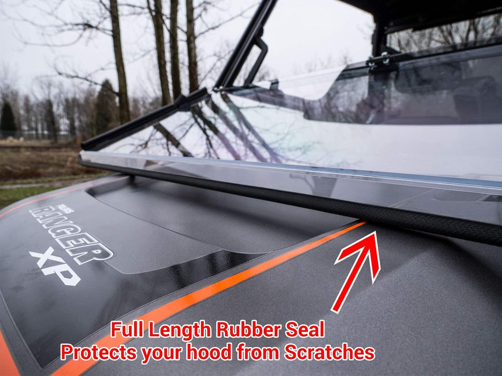Flip Down Windshield for Polaris Ranger XP 570, Clear Standard Polycarbonate C9862